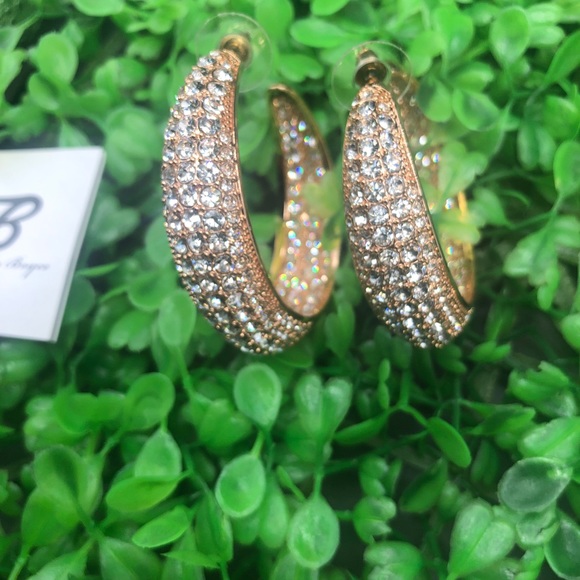 Joan Boyce 🆕2” inside/outside rose gold earrings - Picture 3 of 7